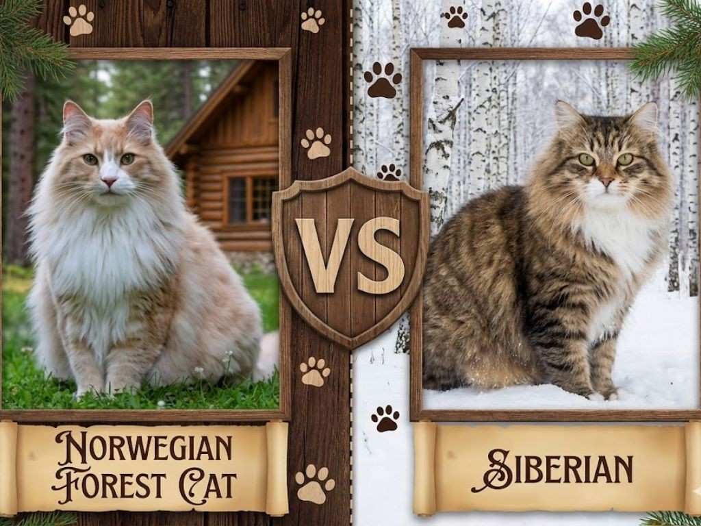 Siberian vs Norwegian Forest cat